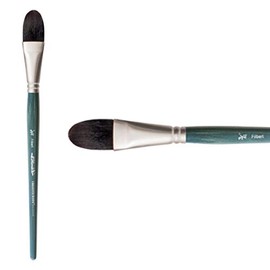 Creative Mark Mimik Synthetic Squirrel Hair Watercolor Brushes - Animal-Friendly, Synthetic Hair Brushes for Painting & Crafts - Filbert 3/4"