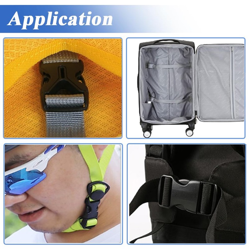 Eyech 20 Pack 1" Quick Side Release Buckles, Adjustable Plastic