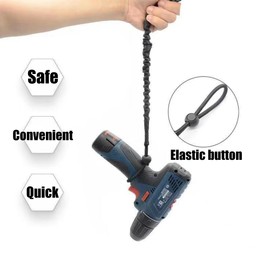 Pack of 2 Tool Lanyard, Tool Lead Fall Protection, Tool Rope with Carabiner Hook, Tool Fall Protection, Elastic Safety Rope with Aluminium Carabiner for Roofers