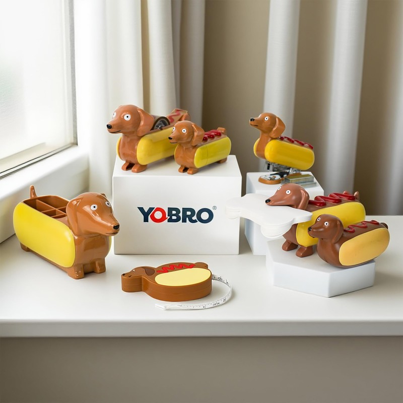 YOBRO Mini Stapler for Kids Students Novelty Hotdog Desktop Stapler