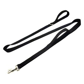 Dual Padded Handle Walking And Training Standard Leashes For Large Dogs With Reflective Stitching,360° Rotatable Heavy Duty Metal Buckle,D-Ring,Durable Nylon,6Ft Long For Big Dogs Over 70 Pounds Black