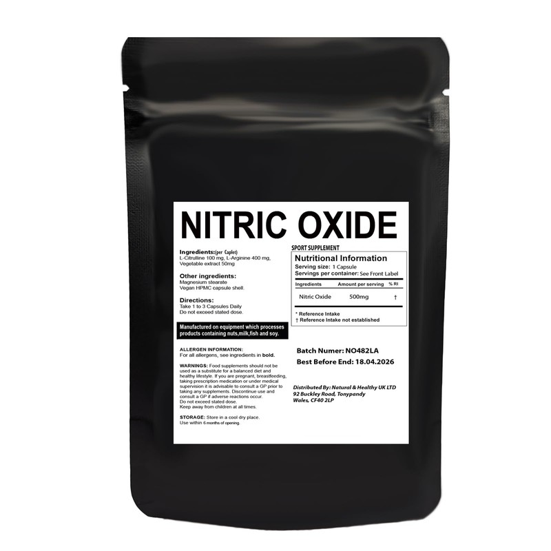 Generic Nitric Oxide 120 Capsules - Nitric Oxide Booster Vegan