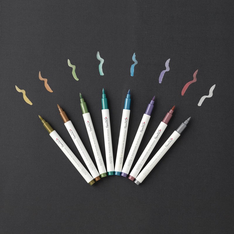 Docrafts Papermaina Marker Bundle, 1 Pack Of 8 Metallic Bullet