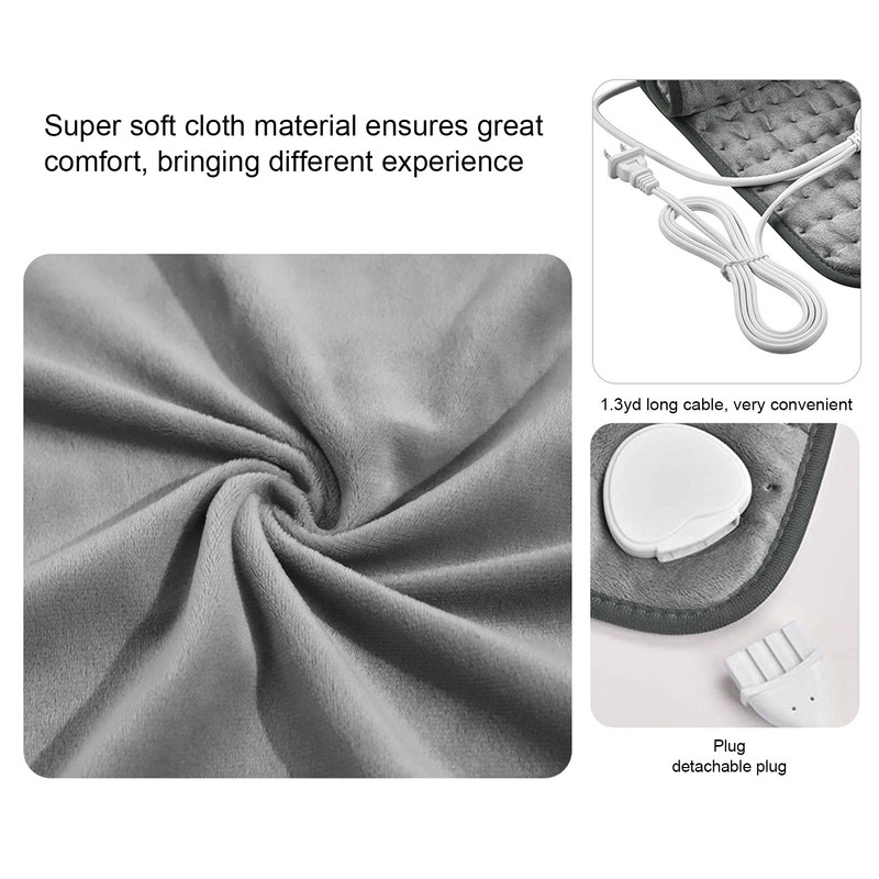 Electric Heating Pad Smart Timing Fast Heating 6 Temperature Mode