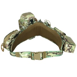 LASVENIS 7 in 1 Combat Belts Tactical Battle Belt with Pouches, Duty Belts Law Enforcement Molle Police Belt for Men (CP-2)