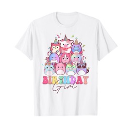 Birthday Girl Squish Squad Girls Kids Birthday Party T-Shirt