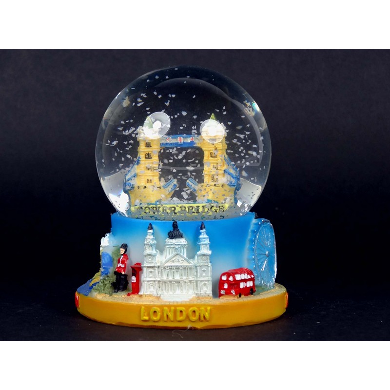 Snow Globes Medium Detailing London Tower Bridge, London Collectable Souvenir
