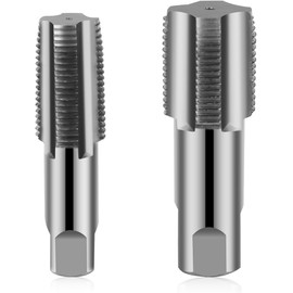 2 Piece Pipe Thread Drill Set, BSP Pipe Thread, Thread Taper 1/2 inch, 3/4 inch Internal Thread, Pipe Thread Drill, for External Thread Machine, Single Thread Drill Shape