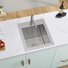 MILOSEN Bar Sink 15''×17'', Drop in T304 Stainless Steel Sink,