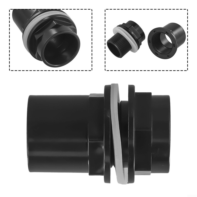 PVC Threaded Tank Connector for Fish Pond Filter Systems with