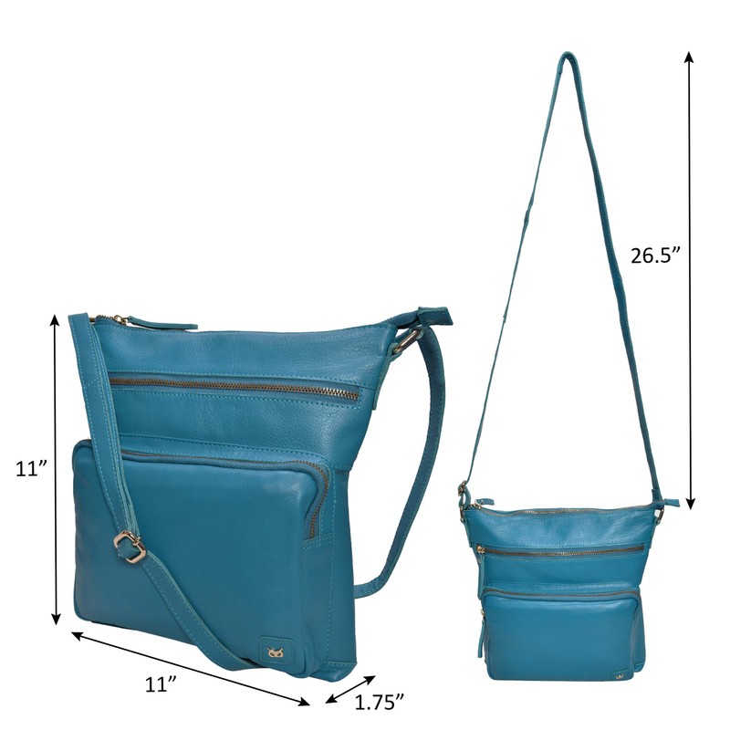 Wise Owl Genuine Leather Crossbody Handbags & Purses for Women