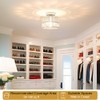 Lxybcce Crystal Ceiling Light Fixture, Modern Chrome Crystal Chandelier, Small