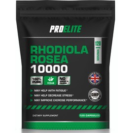 Rhodiola Rosea Extract 500mg 120 Vegan Capsules | 3% Standardised Rosavins 1% Salidrosid | Arctic Root Nootropic Adaptogen Supplement | Premium Rhodiola Root Extract | Made in UK by PROELITE