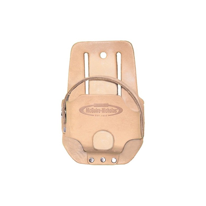 McGuire Nicholas 466V Tape Measure Holder in Tan Saddle Leather