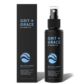 Aberlite Grit+Grace Sea Salt Spray for Men & Women Beach Look - Hair Texture Styling Product for Beach Waves - Curly & Wavy Hair Texture Spray (3.38 FL OZ / 100 ML)