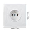 8pcs French Standard Socket 16A Wall Mounted Socket Wall Outlet