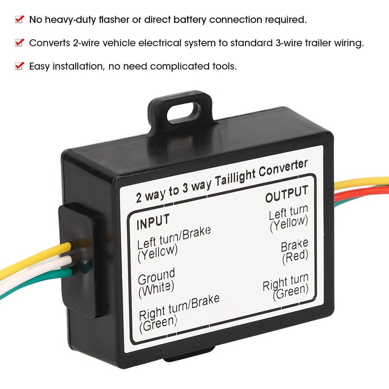 Tail Light Converter - 2 Wire to 3 Wire Conversion,