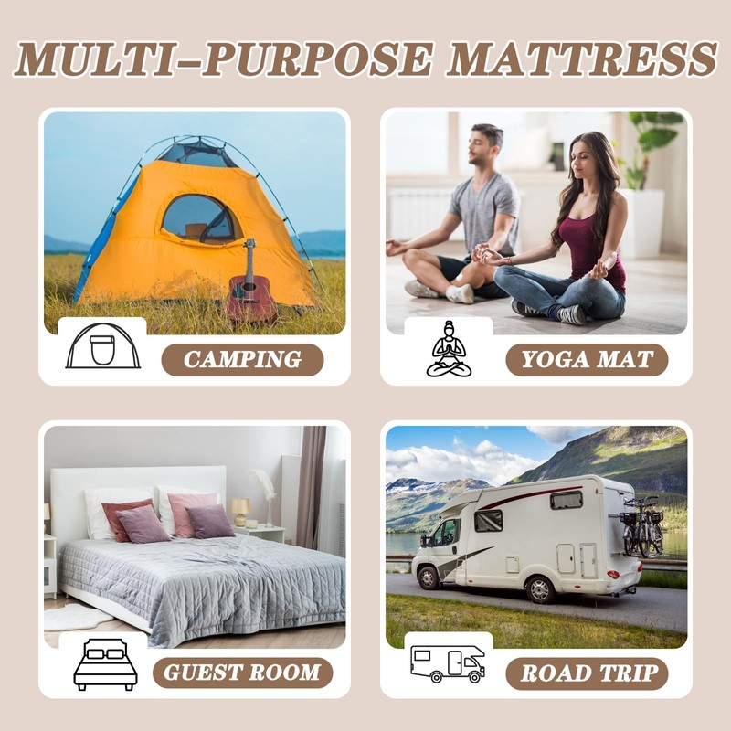 DoCred Japanese Floor Mattress, Queen Size Thick Japanese Futon Mattress
