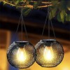 KagoLing 4PCS Solar LED Lantern Light Outdoor Garden Patio Path