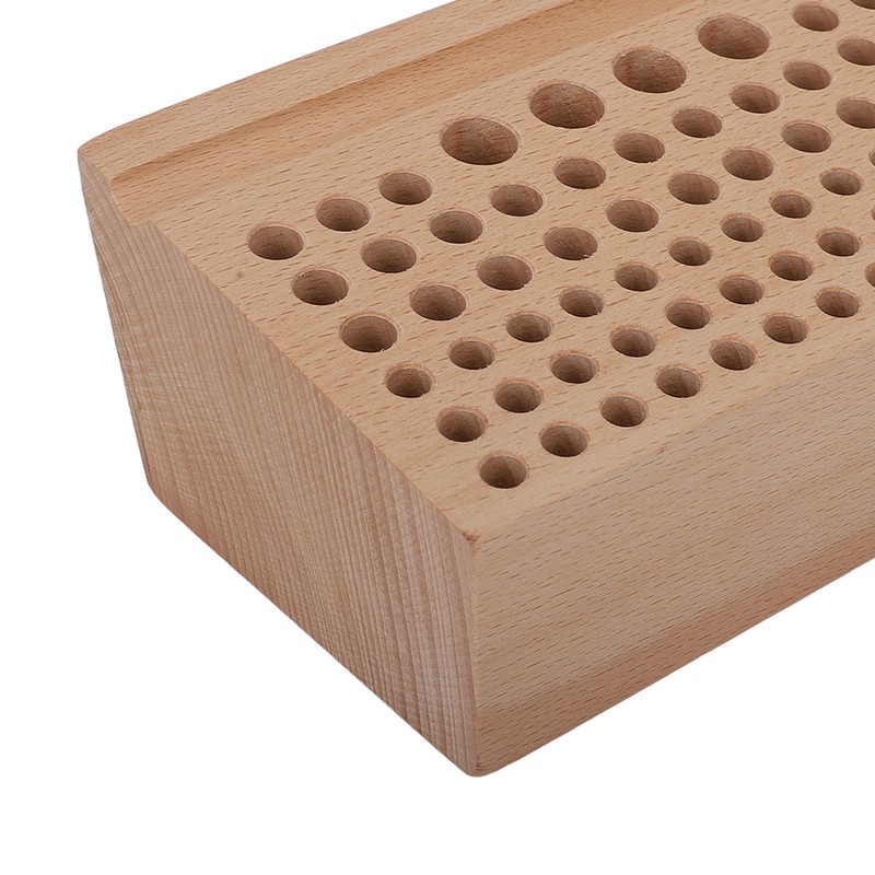 Leather Craft Tool Holder 76 Holes Durable Beech Diverse Sizes