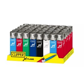Clipper - Classic Large Reusable Lighter 48 Pack - Jet Solid Assorted