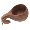 Wooden Coffee Cup with Handle Comfortable Grip Rustic Decorative Milk