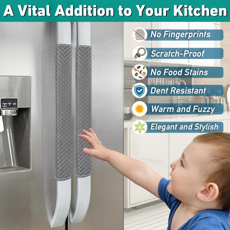 Refrigerator Door Handle Covers, 5 PCS, Performance Appliance Handle Covers,