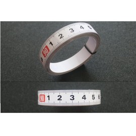 Boxonly Tape Measure Self-Adhesive Carbon Steel, Workbench Ruler, (Left to Right), White Positive 10M Length x 10MM Width