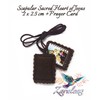 Catholic Scapular Brown Wool Rectangular Icon Handmade Sacred Heart of