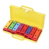8 Note Colorful Resonator Bells with Case Removable Plates Plastic