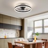KDG 15.8" Low Profile LED Ceiling Fans with Light, Reversible
