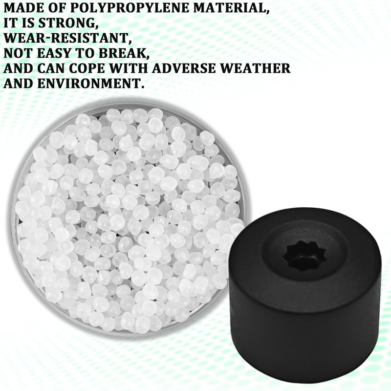 20PCS Car Wheel Lug Nut Covers, 17mm Black Lug Nut