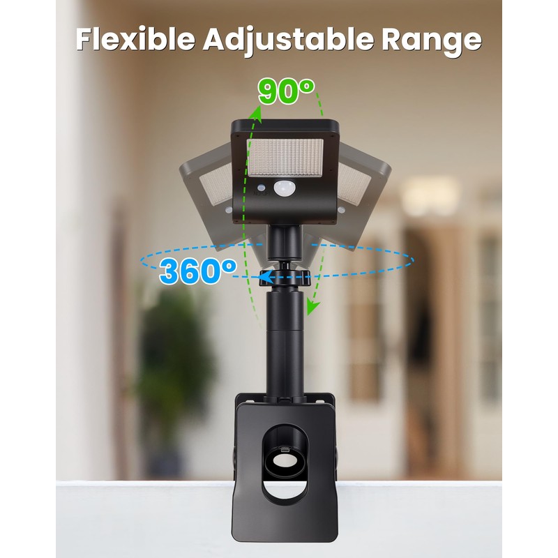 Thumok Clip on Solar Lights for Fence,1-Second Install Solar Fence