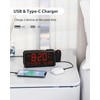 Roxicosly Projection Alarm Clock for Bedroom Ceiling, 118 dB Super