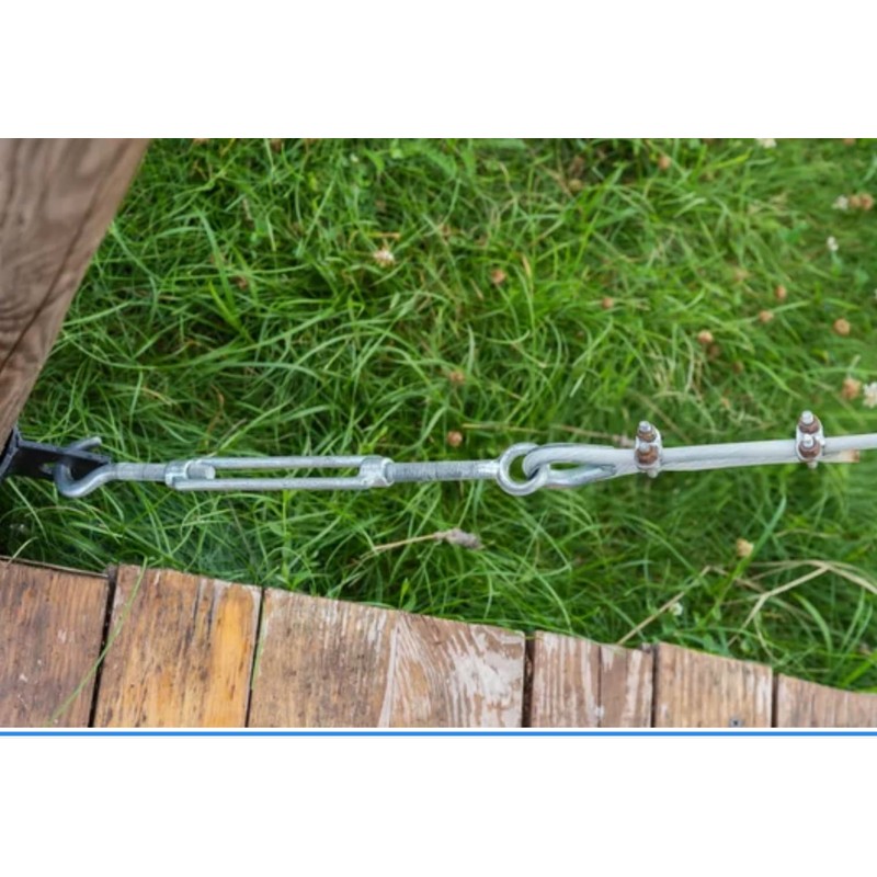 Veda 10x Heavy Duty Galvanised Turnbuckle Strainer M5 Hook Eye