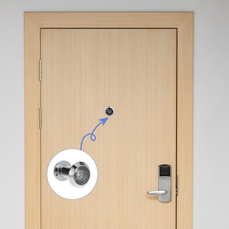 Door Viewer with Privacy Screen, 200° Wide Angle Optical Glass