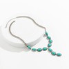 Western Turquoise Lariat Necklace for Women - Adjustable Boho Jewelry