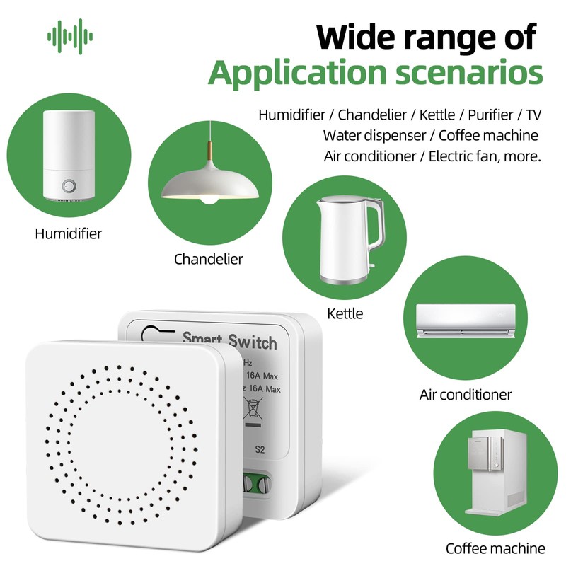 VIPMOON Smart Home Light Switch Alexa, 16 A Wan Light