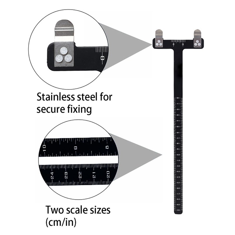 JINJUMEI T-Taped Bow Square Ruler, Bow String Nocking Points Pliers