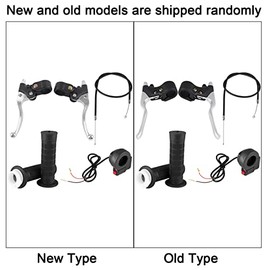 EVGATSAUTO Gas Brake Lever, 22 mm (7/8 Inch) Handlebar Grip Grips Brake Cable Throttle Grips with Cable Set Brake Lever Throttle Lever for Pocket Bike Throttle Grip Mini Motorcycle On/Off