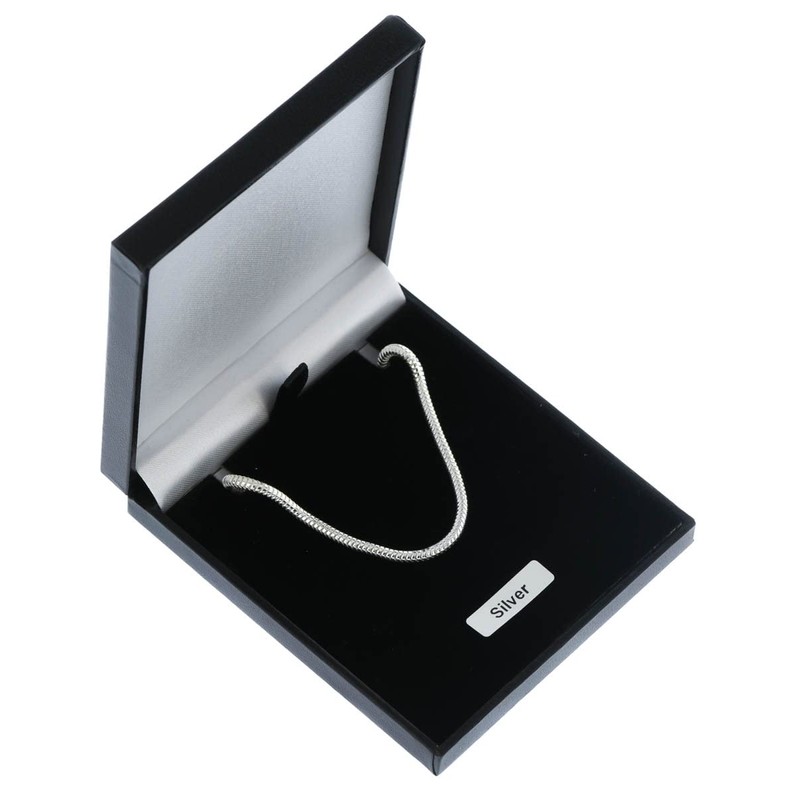 Solid Sterling Silver 3mm Round Snake Chain Necklace 18 Inch