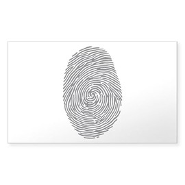 CafePress Fingerprint Rectangle Sticker Rectangle Bumper Sticker Car Decal