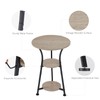 Dulcii Small Round End Table for Narrow and Small Space,