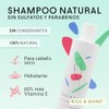 Shampoo Sin Sulfatos y Parabenos Natural Enriquecido con Aceite de