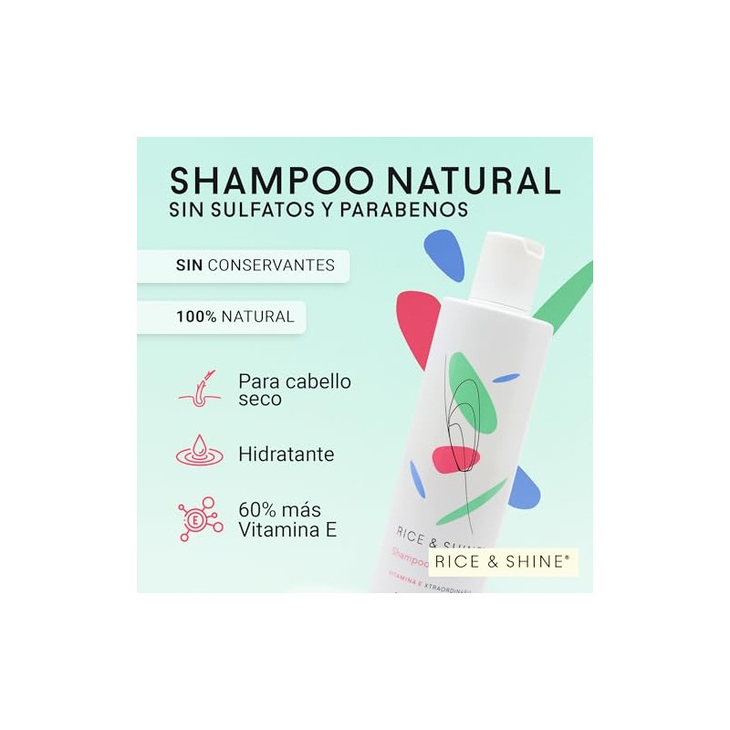 Shampoo Sin Sulfatos y Parabenos Natural Enriquecido con Aceite de