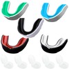 Pack of 5 Adult Sports Mouth Guards with Portable Hygiene