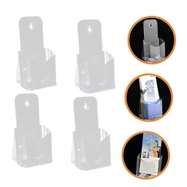 VILLFUL 4Pcs Clear Acrylic Brochure Holder Acrylic Display Stands for Literature Flyers Menus Transparent Leaflet Holder for Office Reception and Restaurant Use