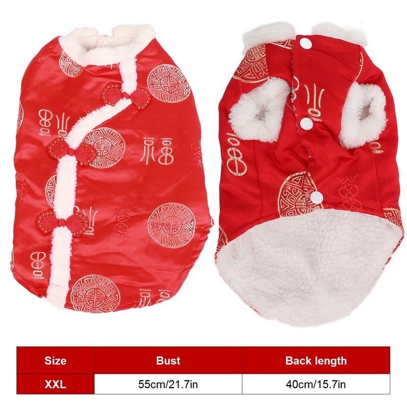 Tang Suit Pet Costume Comfortable Warm Attractive Dog Autumn Winter