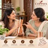 COPPAYA Pure Copper Water Bottle with Sipper, 900ml Capacity (30.4