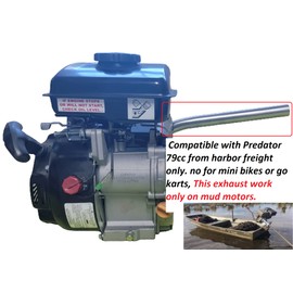 Mud motor Exhaust Header pipe for Predator 79cc from Harbor Freight.